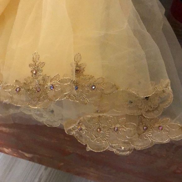 Chiffon Beads  Embroidered Prom or Wedding Dress - Picture 8 of 11